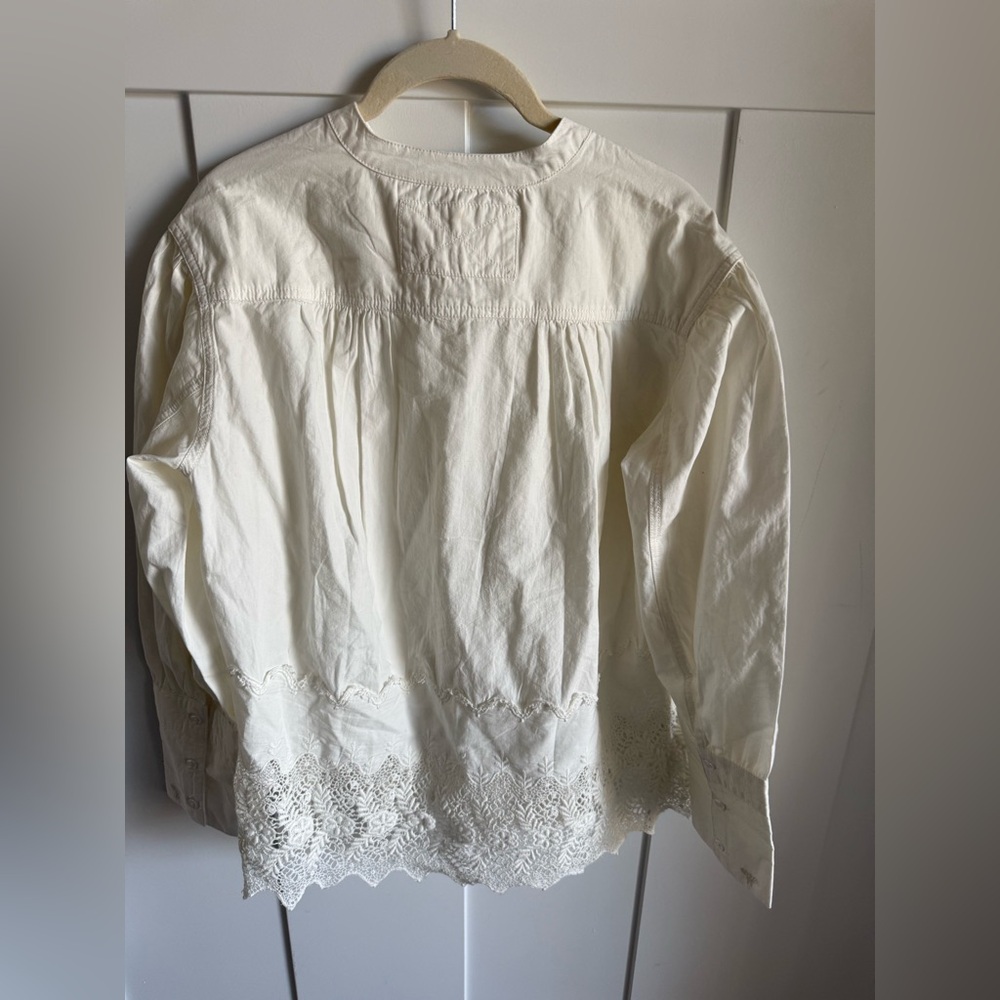 NWT We The Free x Free People Little Bit of Lace Shirt - Picture 3 of 8